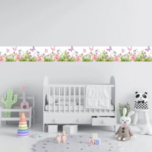 11 METROS Faixas Decorativas Infantil Jardim Encantado Borboletas - Oferta na Shopee