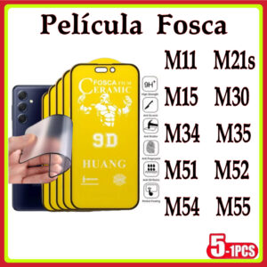 Película Fosca Cerâmica Flexível 9D Hidrogel Samsung M11 M21S M15 M30 M34 M35 M51 M52 M54 M55 - Oferta na Shopee