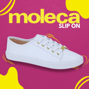 Tênis Casual Feminino Moleca Slip On Confortável - Oferta na Shopee