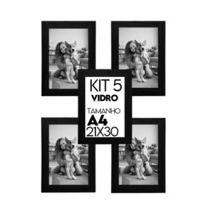 Kit 5 Porta Retratos 21x30cm A4 Para Certificados e Diplomas Parede Escritório - Oferta na Shopee