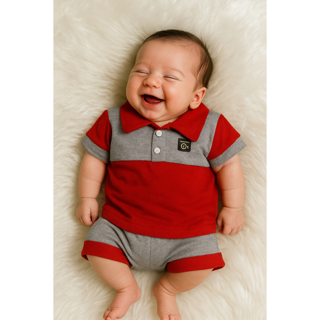 Conjunto bebê menino Mauricinho Camisa gola polo+short Conjunto verão Roupa de 0 a 6 meses. Conjunto bebê menino Mauricinho Camisa gola polo+short Conjunto verão Roupa de 0 a 6 meses. - Oferta na Shopee