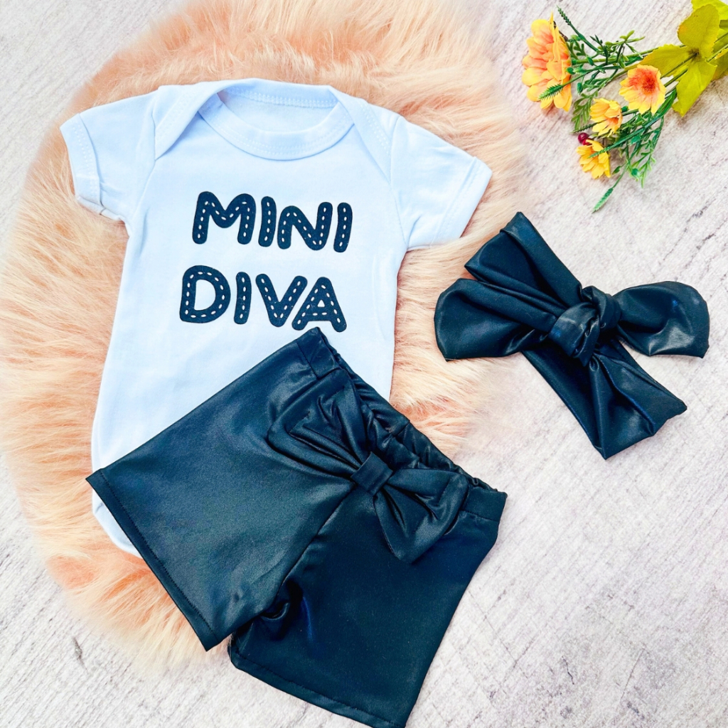 Conjunto Roupa Moda Bebê Menina Roupinha Blogueinha infantil Conjuntinho Feminino Mini Diva faixa Conjunto Roupa Moda Bebê Menina Roupinha Blogueinha infantil Conjuntinho Feminino Mini Diva faixa - Oferta na Shopee