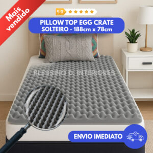 Pillow Top Massageador Colchonete Caixa De Ovo Casca Anti-escaras Solteiro D23 - Oferta na Shopee