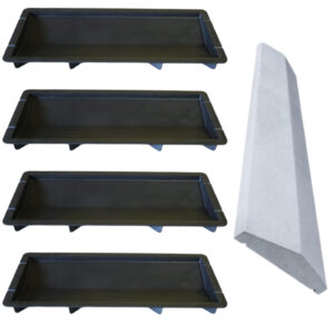 Kit c 4 Molde Plastico Pingadeira Forma Matriz Plastica p Reborde Capa de Muro Chapéu 60x23x5 - Oferta na Shopee