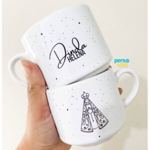 Xícaras Personalizadas com Nome | Presente para Padrinhos de Batismo