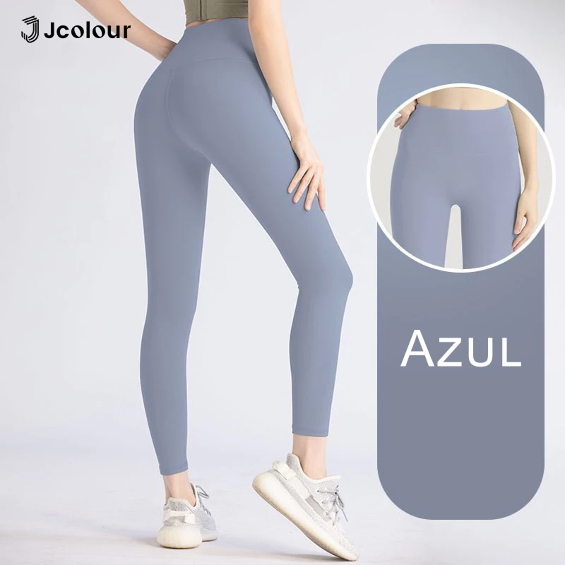 Calça Feminina Slim De Cintura Alta Para Ioga , Controle De Barriga , Leggings De Treino Academia Calça Feminina Slim De Cintura Alta Para Ioga