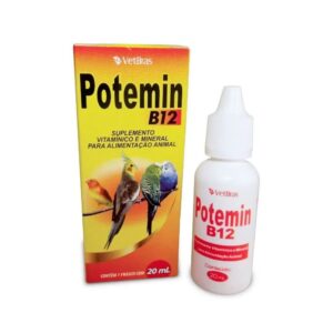 Vitamina VetBras Potemin B12 -20 ml- Para Aves Pequenas (Passaros) e Galinhas - Oferta na Shopee