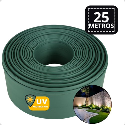 Limitador separador de grama 25m x 10cm premium alta qualidade Limitador separador de grama 25m x 10cm premium alta qualidade - Oferta na Shopee