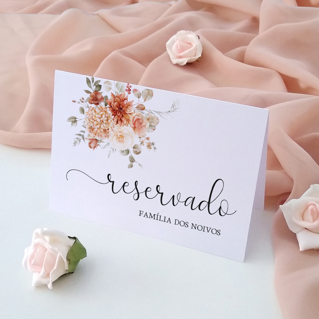 Placas de Reservado para Casamentos 15 anos e Eventos Reserva de Mesa Floral Terracota Placas de Reservado para Casamentos 15 anos e Eventos Reserva de Mesa Floral Terracota - Oferta na Shopee