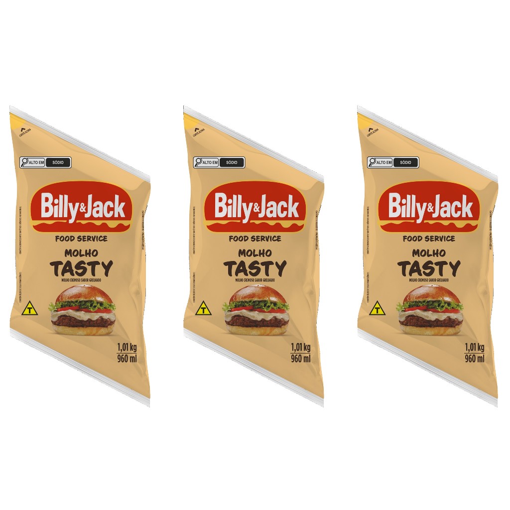 Molho Billy & Jack Tasty 1kg - kit c/ 3 unds Molho Billy & Jack Tasty 1kg - kit c/ 3 unds - Oferta na Shopee