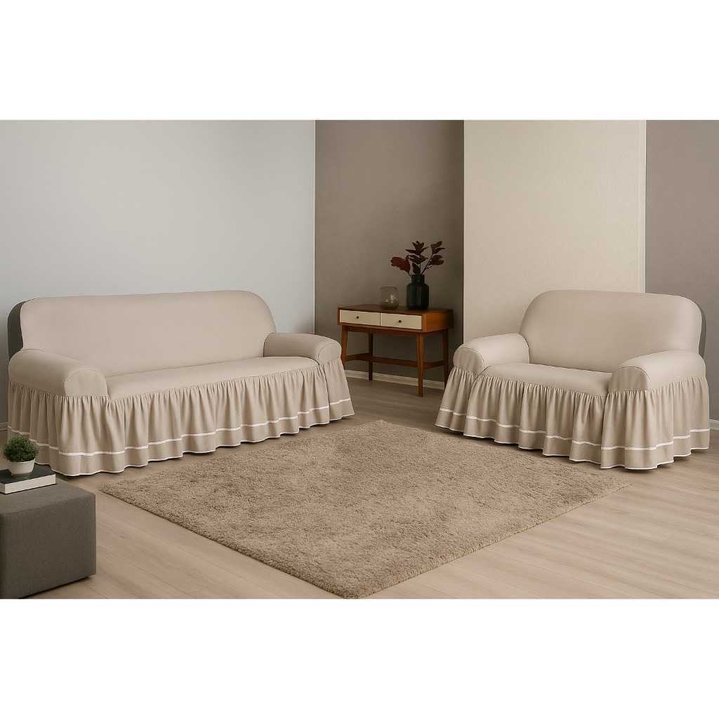 Capa para Sofá 2x3 Lugares Dalia Com Babado Cores Capa para Sofá 2x3 Lugares Dalia Com Babado Cores - Oferta na Shopee