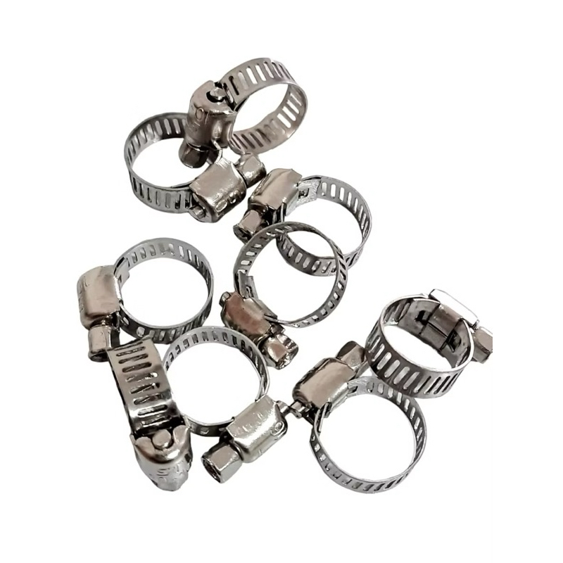 Abraçadeira Americana Inox 10-16mm – Kit 10, 20, 30, 40 ou 50 Unidades – Alta Fixação Mangueira Abraçadeira Americana Inox 10-16mm – Kit 10, 20, 30, 40 ou 50 Unidades – Alta Fixação Mangueira