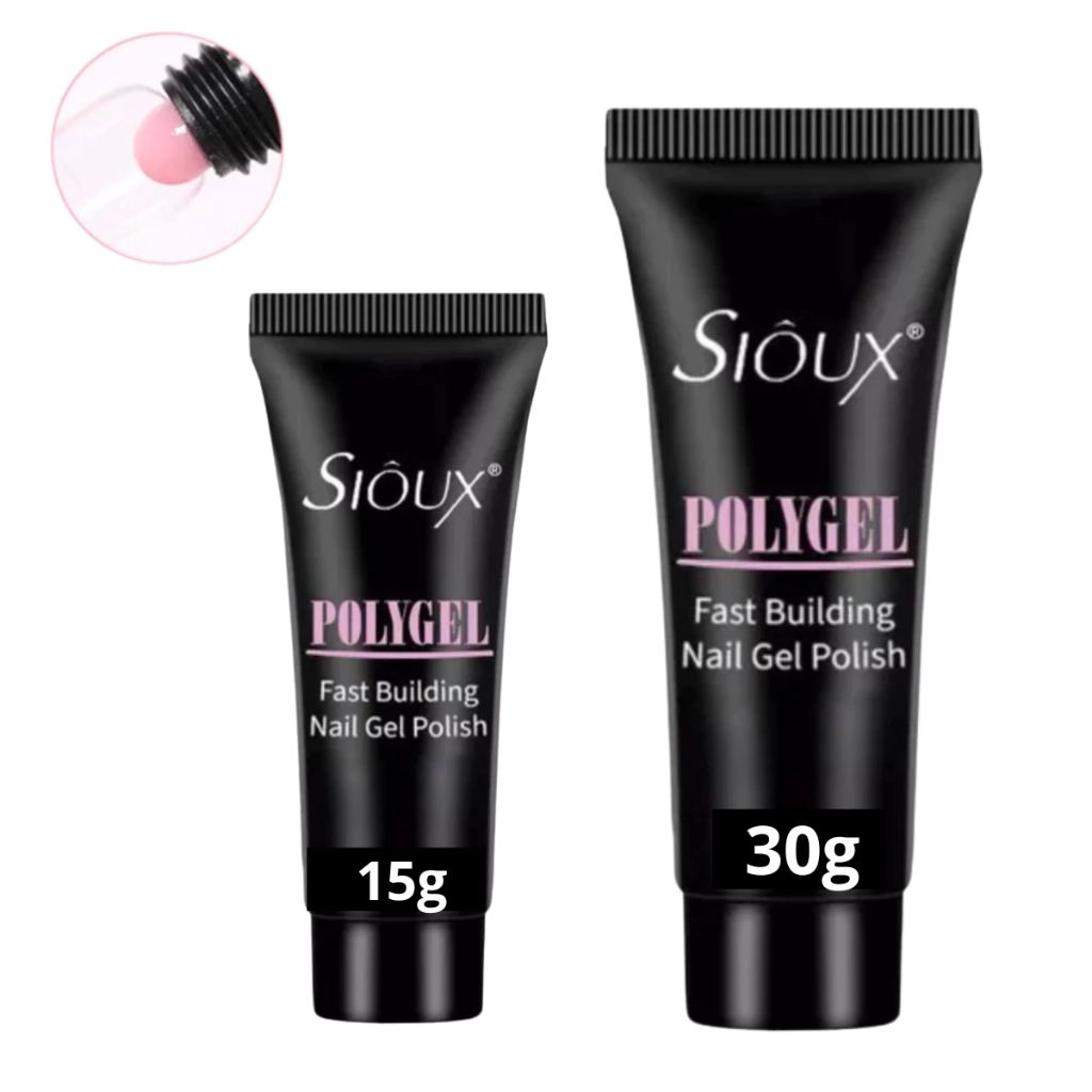 Polygel Sioux 30ml ou 15ml Construção Rápida LED/UV Para Molde F1/Alongamento De Unhas Polygel Sioux 30ml ou 15ml Construção Rápida LED/UV Para Molde F1/Alongamento De Unhas - Oferta na Shopee