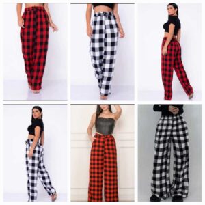 Calça Pantalona Xadrez Flanelada Feminina ✨ Elegância e Conforto nos Dias Frios - Oferta na Shopee