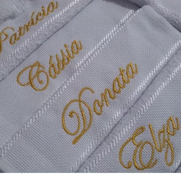Kit 5 Toalha bordada para padrinhos, lembrancinha e afins, com franja Kit 5 Toalha bordada para padrinhos