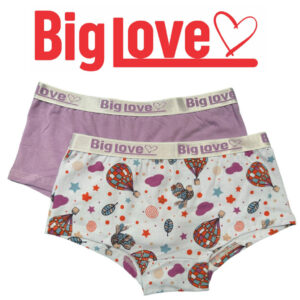 Kit 10 / 5  Calcinha BIG LOVE Juvenil Shortinho Box Feminina de Algodão ( cotton ) menina moça R065 - Oferta na Shopee