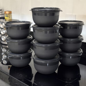 Kit 10 Potes Bowl 1300ml Plástico com Tampa – Marmita Cozinha