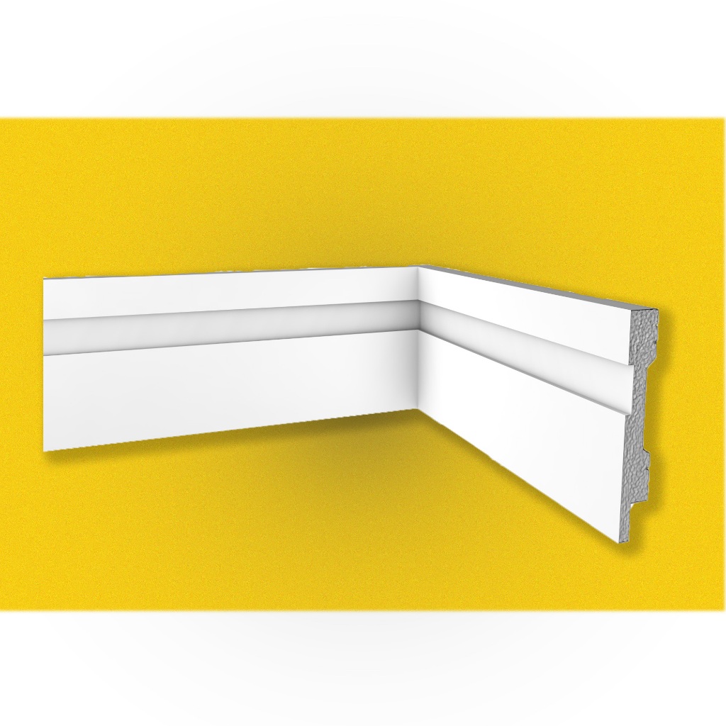 Rodapé Poliestireno 7cm x 90cm Kit 8 Unidades Acabamento Moderno Rende 7,2m Alta Durabilidade Decorativo Rodapé Poliestireno 7cm x 90cm Kit 8 Unidades Acabamento Moderno Rende 7