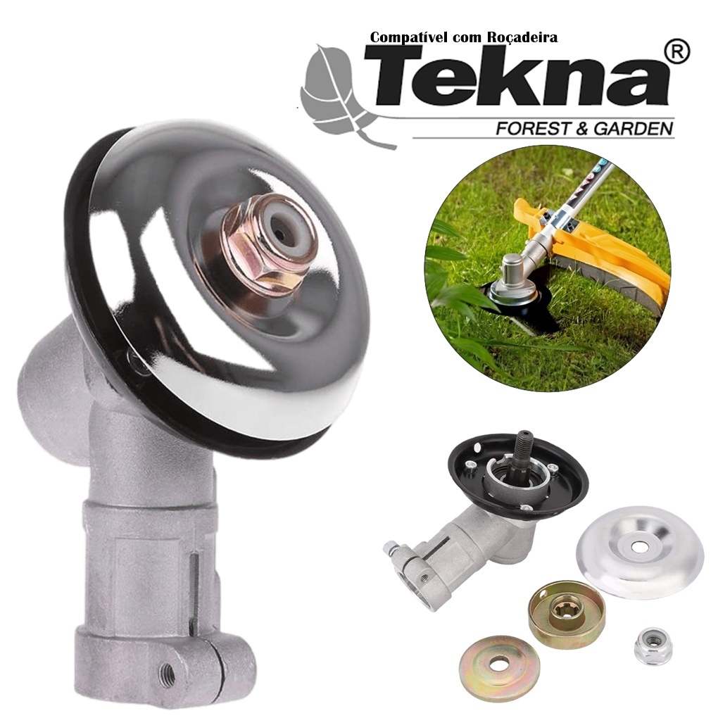 Caixa Transmissâo Ponteira P/ Roçadeira Tekna RL430, RL430XS, RL520XS - Tubo 28mm eixo 9 Estrias Caixa Transmissâo Ponteira P/ Roçadeira Tekna RL430