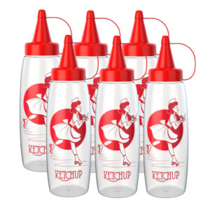 Kit 6 Bisnaga Ketchup Mostarda Molhos Maionese Grande 350ml Decorada Flexível - Oferta na Shopee