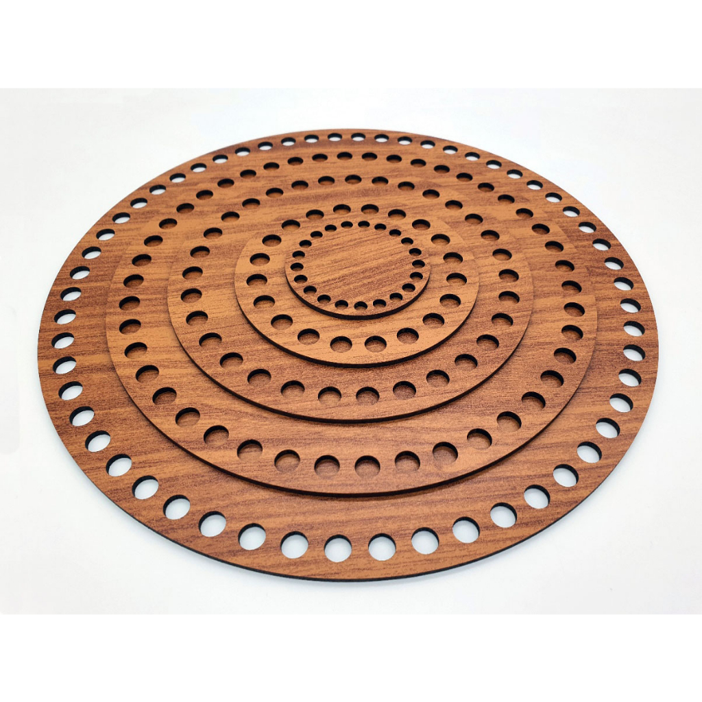 Base MDF Mogno Crochê Fio de Malha - 10 a 20cm Base MDF Mogno Crochê Fio de Malha - 10 a 20cm - Oferta na Shopee
