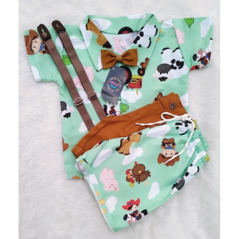 CONJUNTO INFANTIL FAZENDINHA ROUPA TEMÁTICA 5 PEÇAS CONJUNTO INFANTIL FAZENDINHA ROUPA TEMÁTICA 5 PEÇAS - Oferta na Shopee