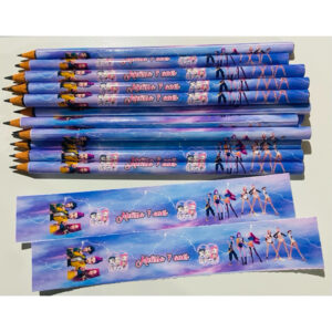 25 lembrancinha lápis personalizado para festa infantil Guerreiras do Kpop - Oferta na Shopee