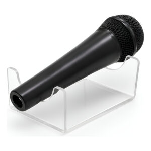 Suporte Para Microfone Em Acrílico Expositor Apoio Mesa Cristal - Oferta na Shopee