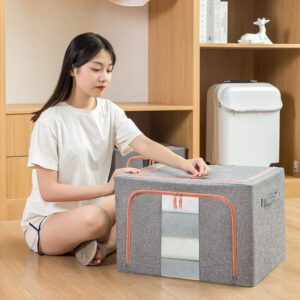 24L/66L/100L KIT Caixa Organizadora Roupas Brinquedos Lençol Edredom Guarda Roupa Dobrável Visor Transparent - Oferta na Shopee