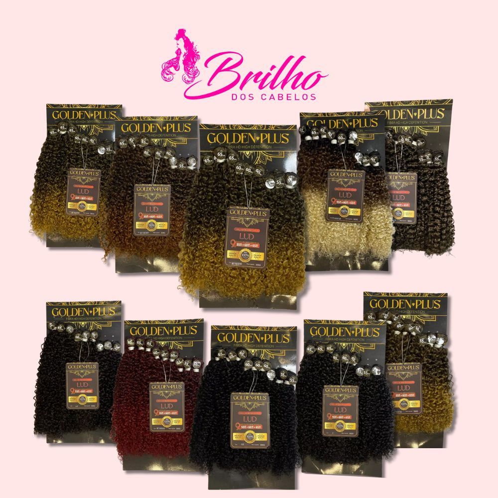 LUD - GOLDEN PLUS - CABELO BIOFIBRA CACHEADO MEGA VOLUME 65CM LUD - GOLDEN PLUS - CABELO BIOFIBRA CACHEADO MEGA VOLUME 65CM - Oferta na Shopee