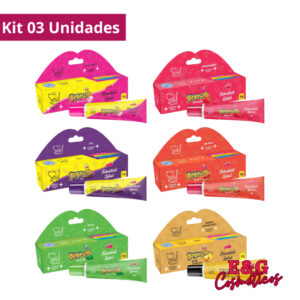 Kit 03 Unidades Hidratante Labial Babasoul Cheirinho de Chiclete Soul Cosméticos - Oferta na Shopee