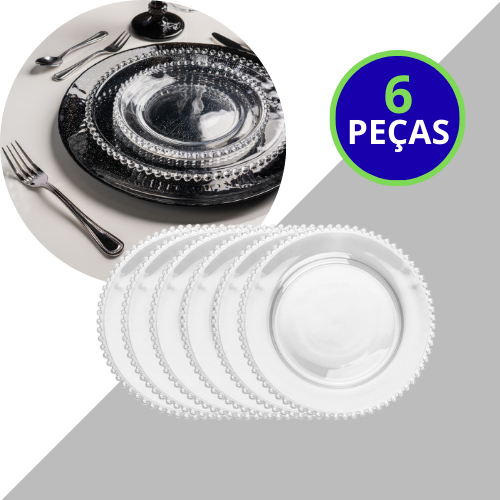 Kit Jogo 6 Pratos Rasos Jantar Almoço 28cm Cristal Lapidado Borda Bolinhas Pearl Wolff Kit Jogo 6 Pratos Rasos Jantar Almoço 28cm Cristal Lapidado Borda Bolinhas Pearl Wolff - Oferta na Shopee