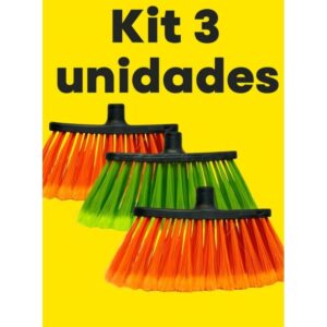 Kit 3 Vassouras Exatinha Esponflora Sem Cabo - Oferta na Shopee