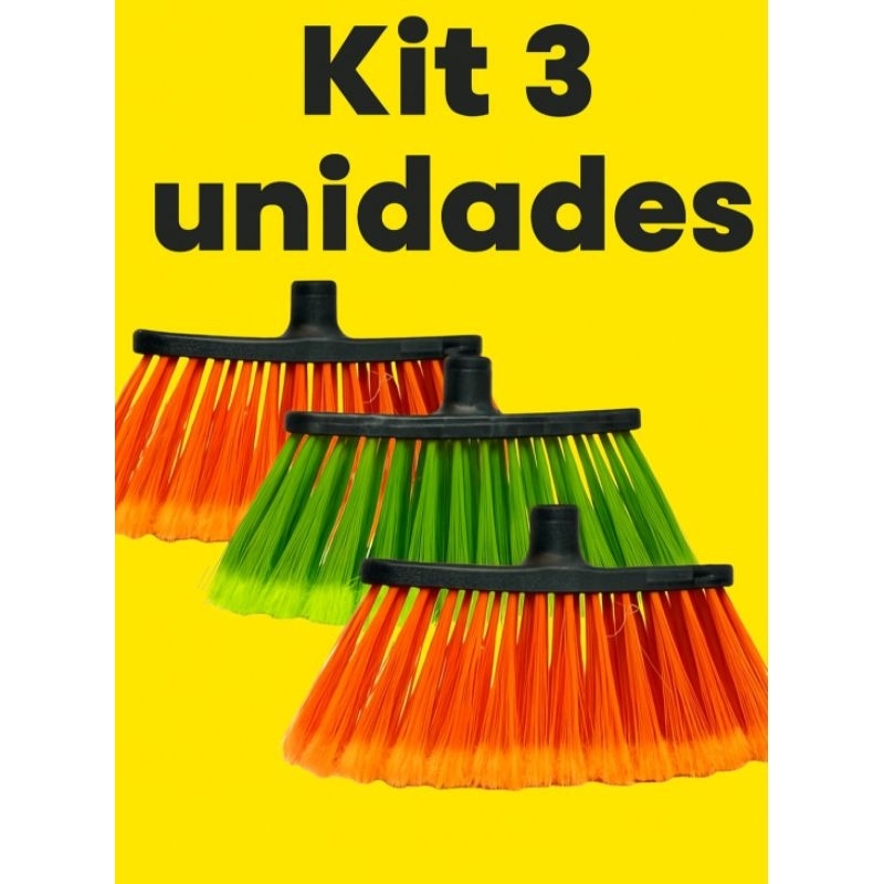 Kit 3 Vassouras Exatinha Esponflora Sem Cabo Kit 3 Vassouras Exatinha Esponflora Sem Cabo - Oferta na Shopee