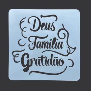 Estêncil Molde Frases Deus