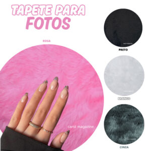 Tapete de Pelucia Redondo Para Foto Manicure Unhas Decoração Produtos 30 cm - Oferta na Shopee