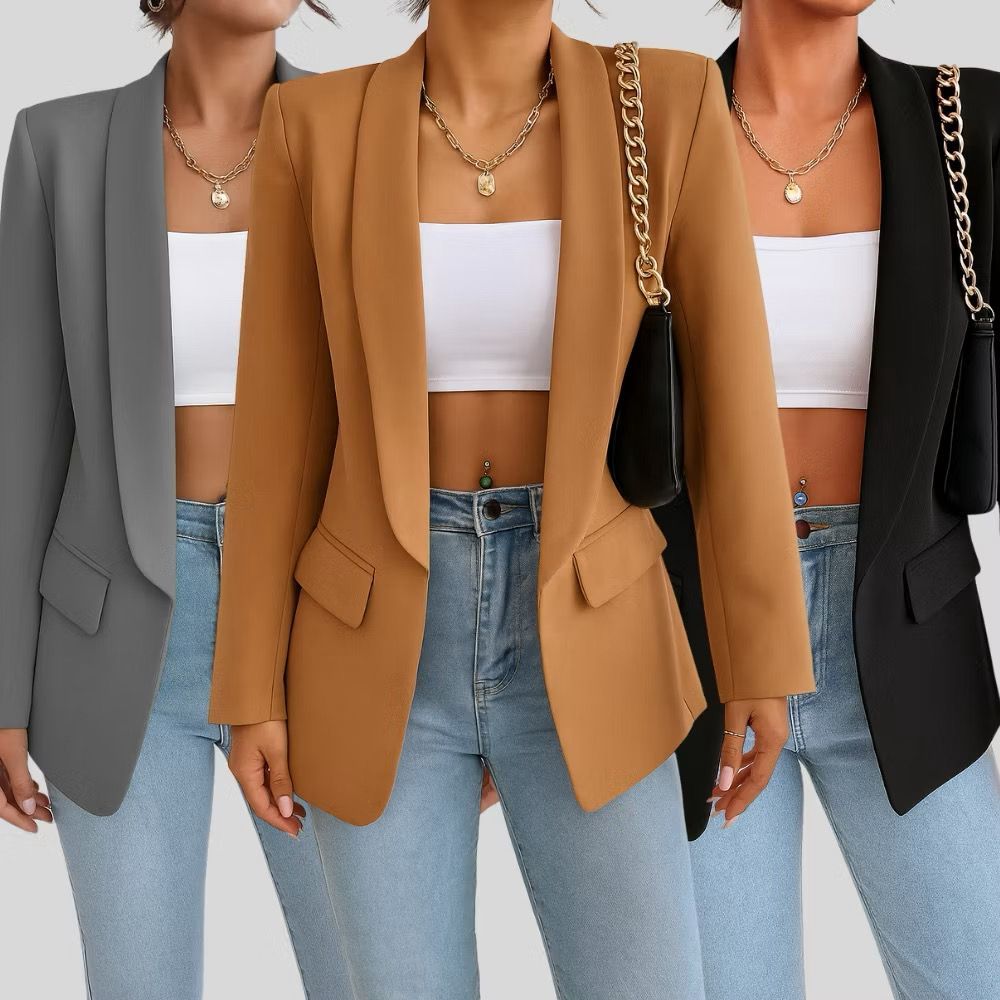 Max Blazer Feminina Longo Alfataria Socia Manga Longo Max Blazer Feminina Longo Alfataria Socia Manga Longo - Oferta na Shopee
