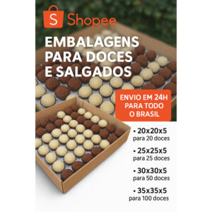 10 CAIXAS PARA DOCES FINOS 35X35X5 *MELHOR PREÇO* - Oferta na Shopee