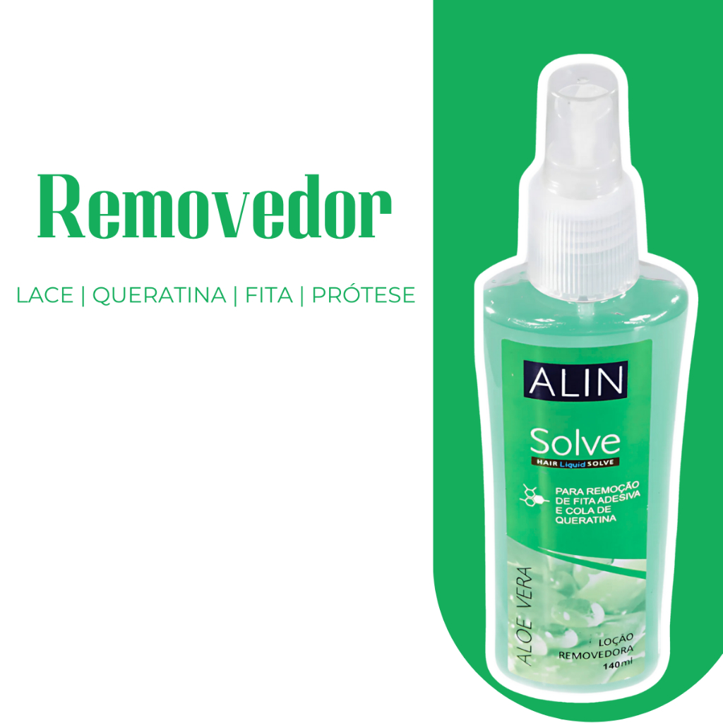 Removedor de Mega Hair – Fita Adesiva e Queratina Alin Gel Solve 140ml Aloe Vera Bico Spray Removedor de Mega Hair – Fita Adesiva e Queratina Alin Gel Solve 140ml Aloe Vera Bico Spray