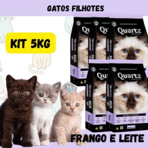 Quartz Ração Premium Especial Gatos Filhotes Frango e Leite 5kg - Oferta na Shopee