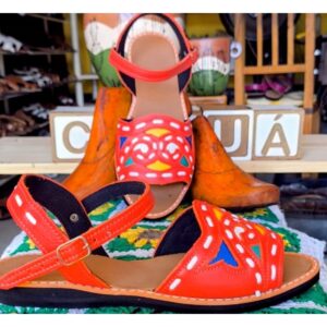 Rasteirinha de couro Maria Bonita - Oferta na Shopee