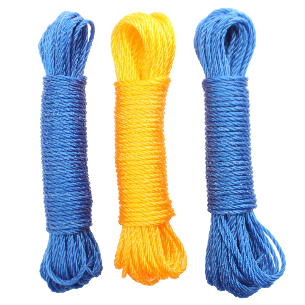 Corda para Varal 10m Kit com 3 Unidades Colorida Sintética Corda para Varal 10m Kit com 3 Unidades Colorida Sintética