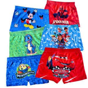 Kit 5 10 Cuecas Boxer Menino Estampadas Sublimadas Personagens super heroi Infantis Conforto Diário - Oferta na Shopee