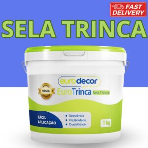 Sela Trinca Antimofo Selante Acrílico trincas e Fissuras EuroTrinca 1kg ou 5kg - Oferta na Shopee
