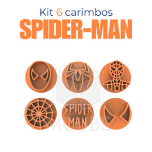 Kit com 6 Carimbos para Docinhos e Brigadeiro - Homem Aranha Spider Man - Oferta na Shopee