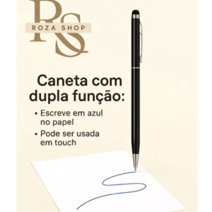 Caneta 2 em 1 Touch & Esferográfica – Escreve em Azul e Usa no Tablet e Celular - Oferta na Shopee