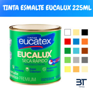 Tinta Esmalte Premium Eucalux Brilhante Diversas Cores Para Madeira Metal Cerâmica 225ml - Oferta na Shopee