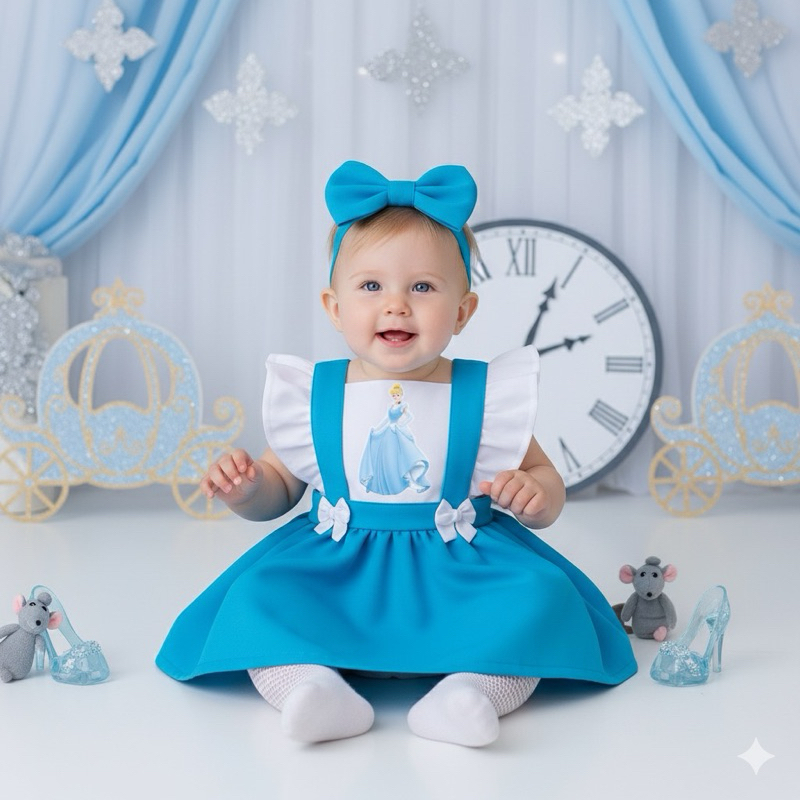 Romper Temático Cinderela Princesa gata borralheiraa Roupa Fantasia Festa Aniversário Mesversario Romper Temático Cinderela Princesa gata borralheiraa Roupa Fantasia Festa Aniversário Mesversario - Oferta na Shopee