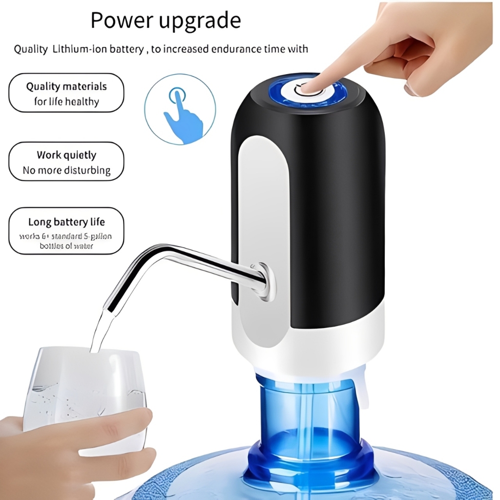 Bomba de Água Elétrica Recarregável USB para Galão – Universal, Prática e Portáti Bomba de Água Elétrica Recarregável USB para Galão – Universal, Prática e Portáti