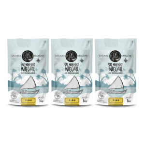 KIT 3X Sal Marinho BR Spices Integral De Mossoró Fino Pouch 1kg - Oferta na Shopee